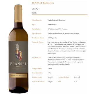 Plansel S. Reserva 0.75cl Branco